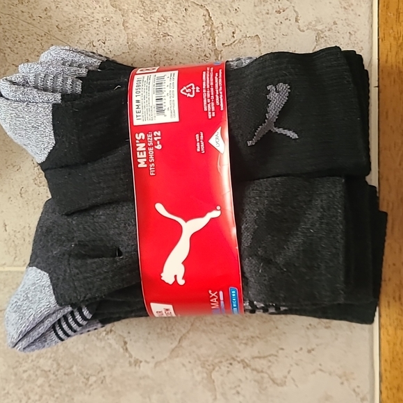 Puma Underwear & Socks Mens Puma Black Crew Socks Poshmark